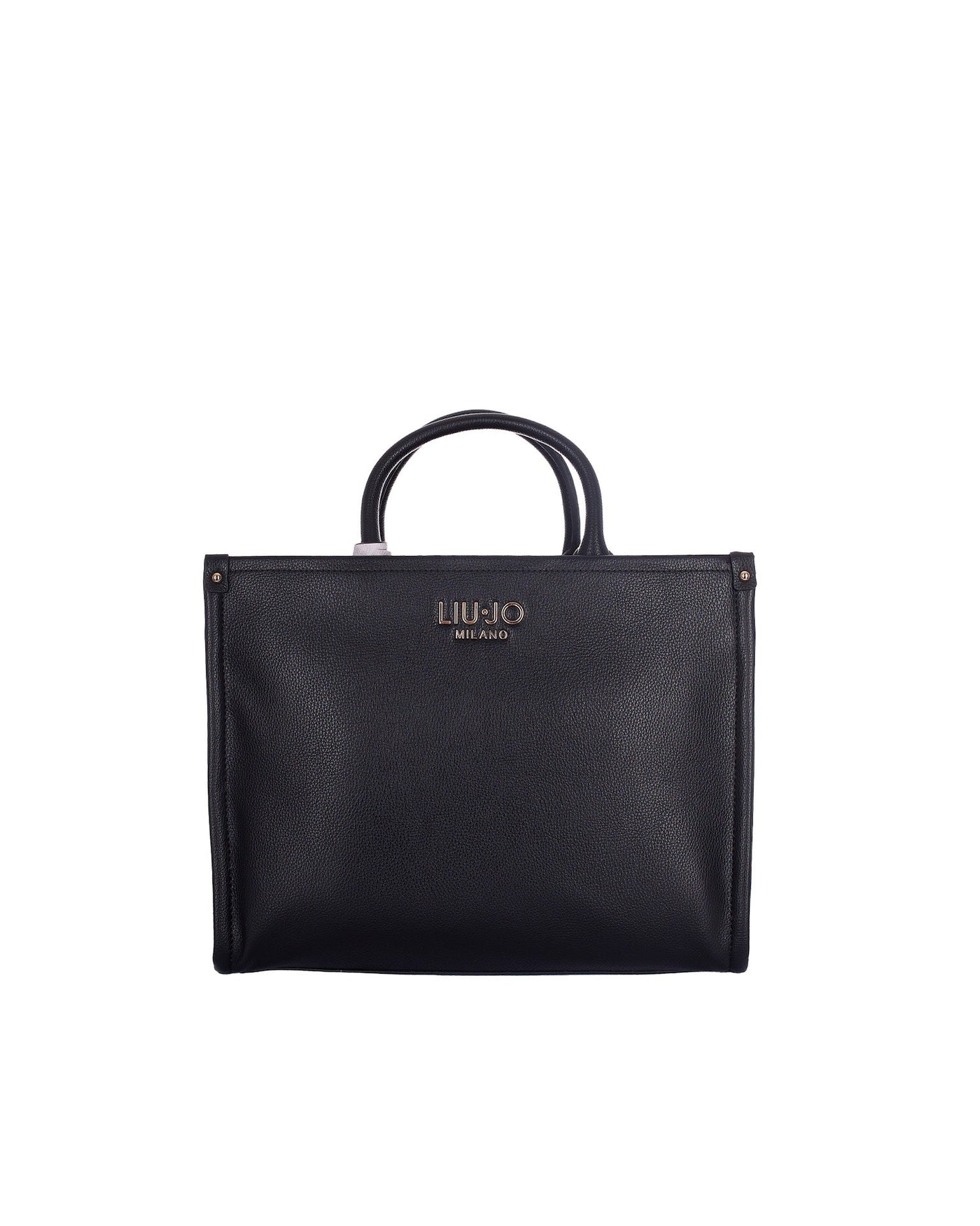 Liu Jo Structured Eco-Leather Tote Bag — Black Polyurethane