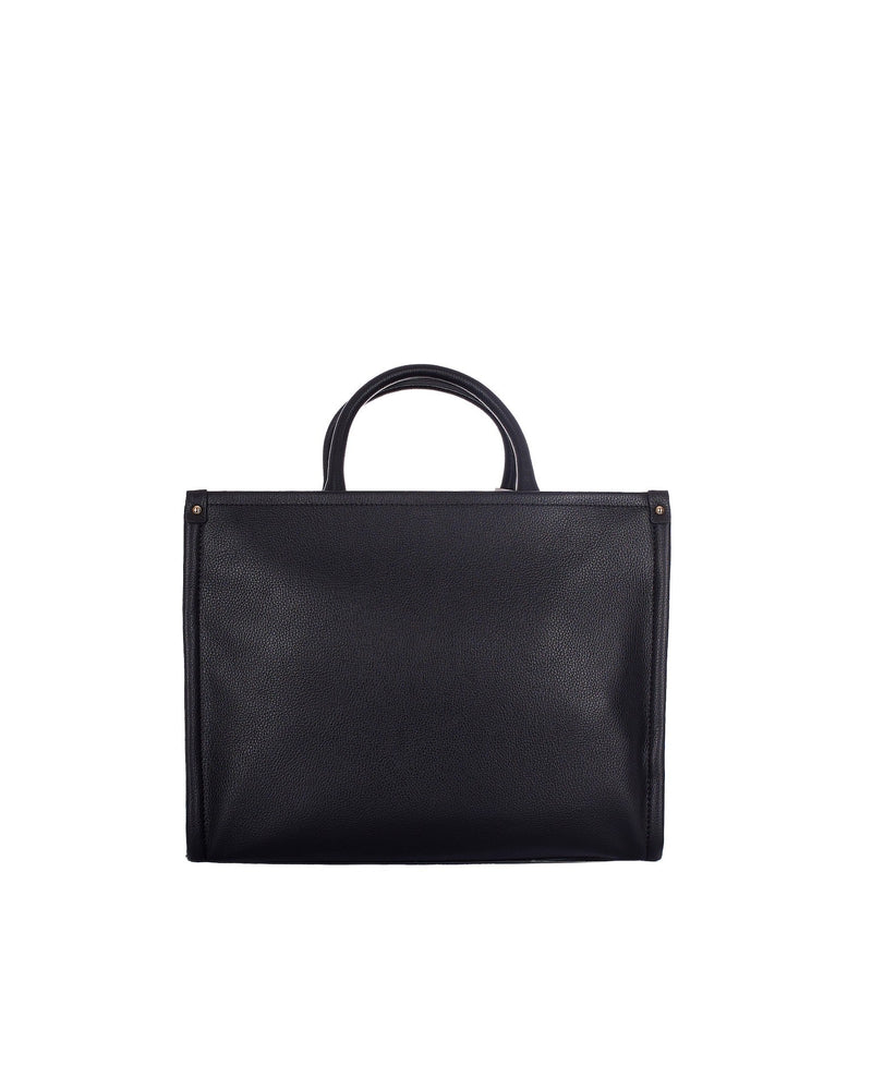 Liu Jo Structured Eco-Leather Tote Bag — Black Polyurethane