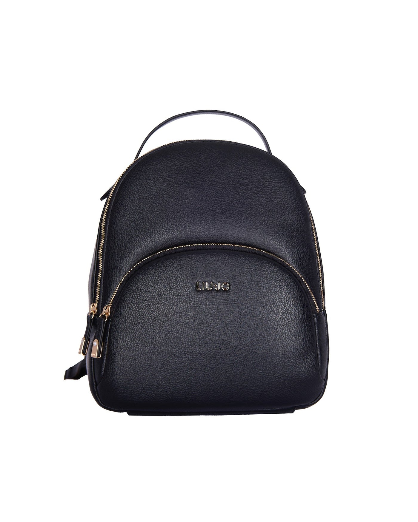 Liu Jo Pebbled Eco-Leather Backpack — Black Polyurethane