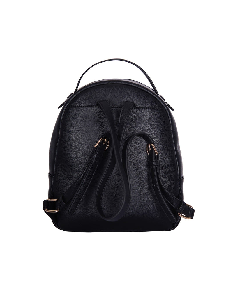Liu Jo Pebbled Eco-Leather Backpack — Black Polyurethane