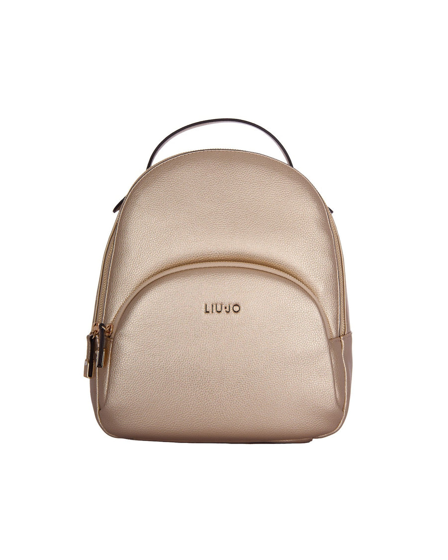 Liu Jo Eco-Leather Backpack — Gold Polyurethane