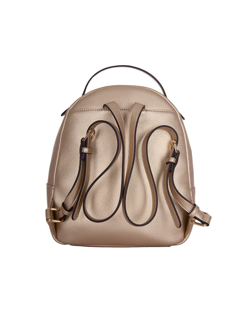 Liu Jo Eco-Leather Backpack — Gold Polyurethane