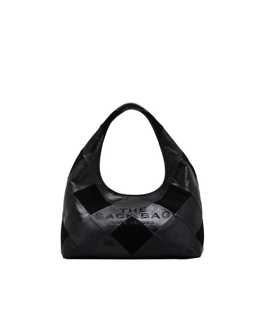 Marc Jacobs Patchwork Leather Shoulder Bag — Black