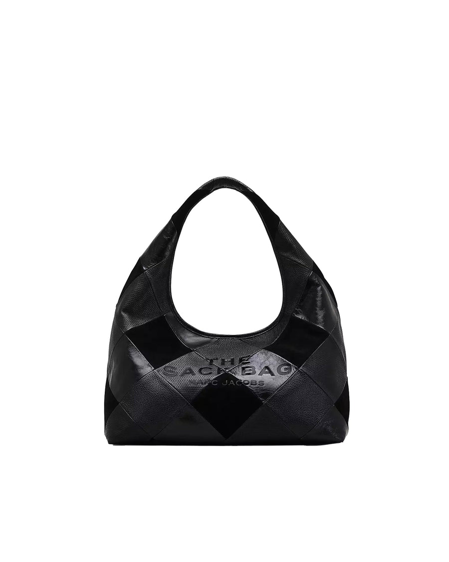 Marc Jacobs Patchwork Leather Shoulder Bag — Black
