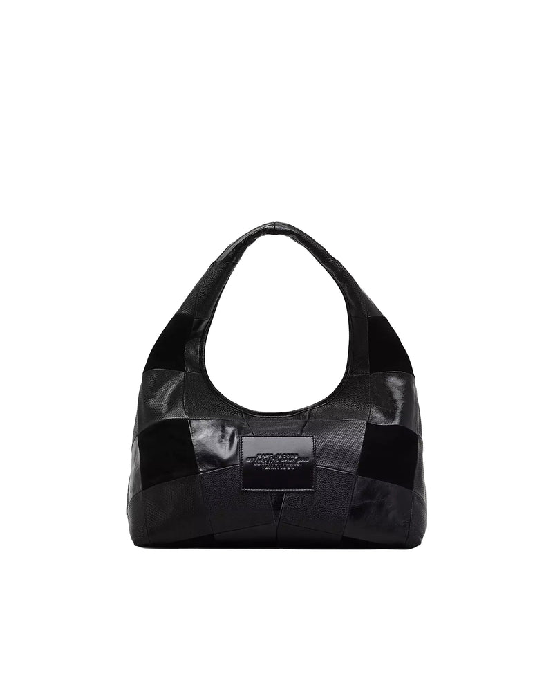 Marc Jacobs Patchwork Leather Shoulder Bag — Black