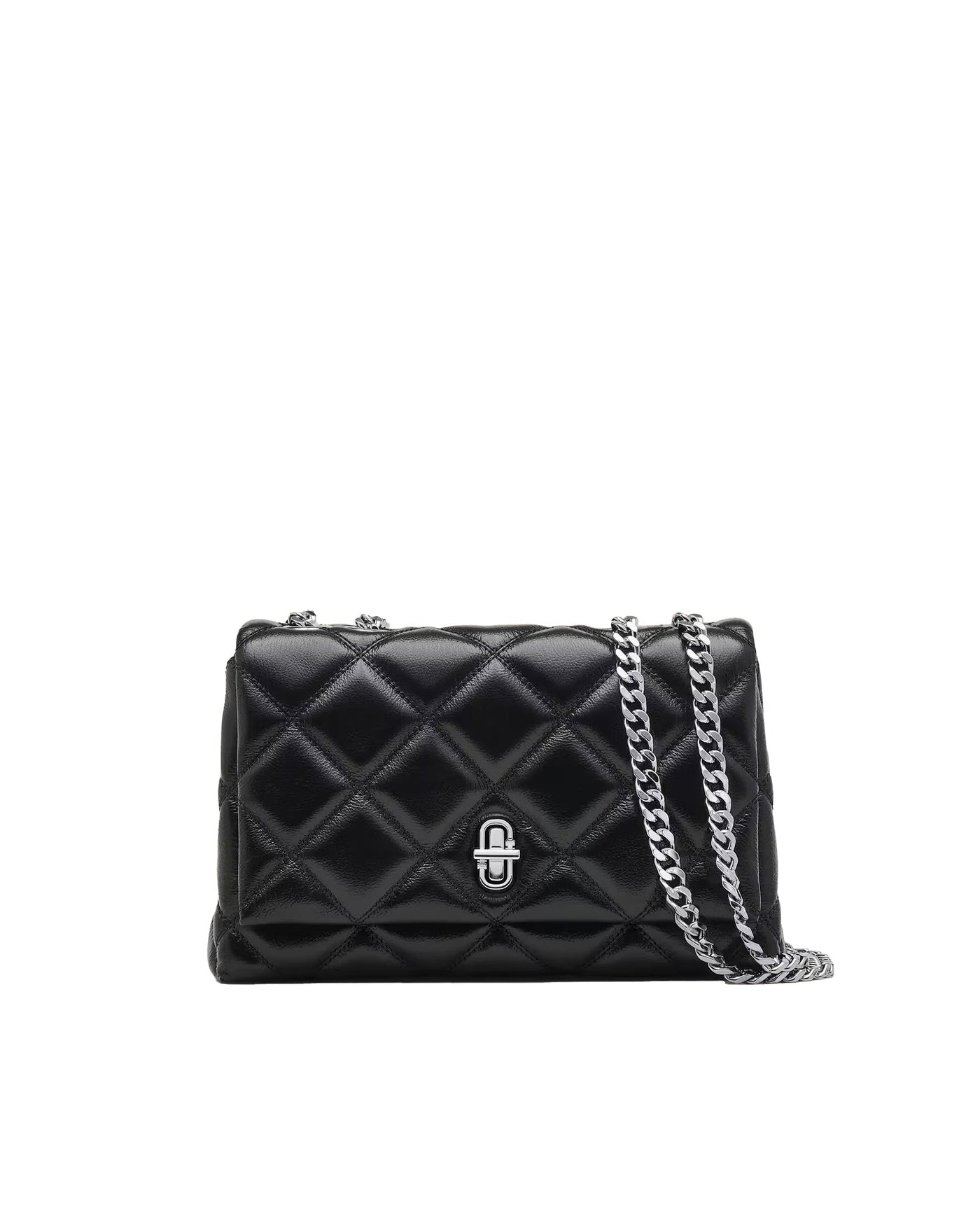 Marc Jacobs Quilted Leather Shoulder Bag — Black Smooth