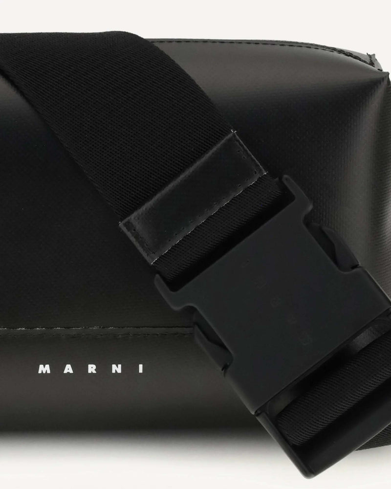 Marni Buckle-Closure Crossbody Bag — Black