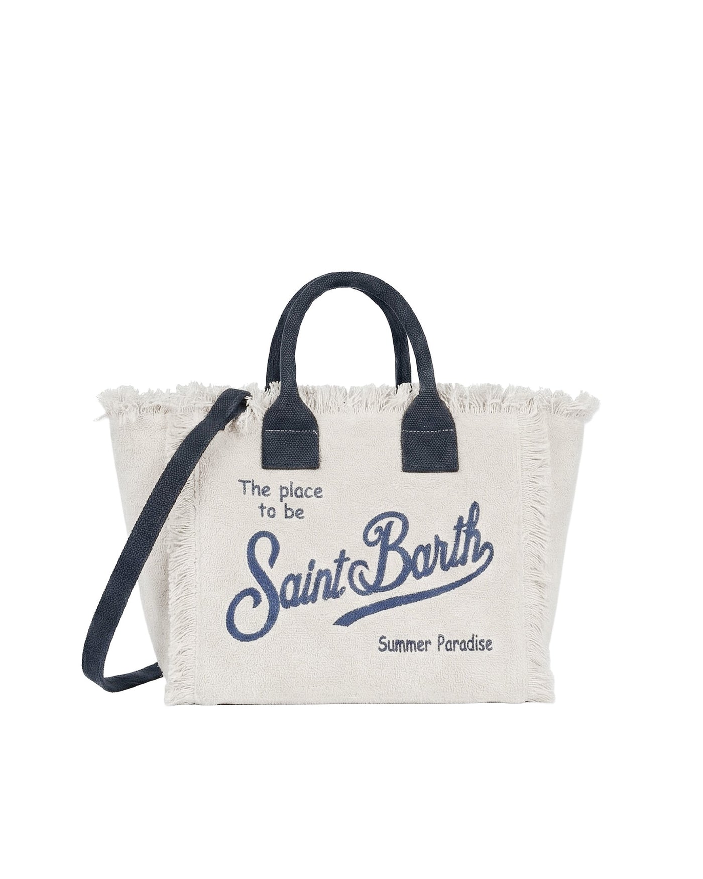 Mc2 Saint Barth Shoulder Bag — White Cotton