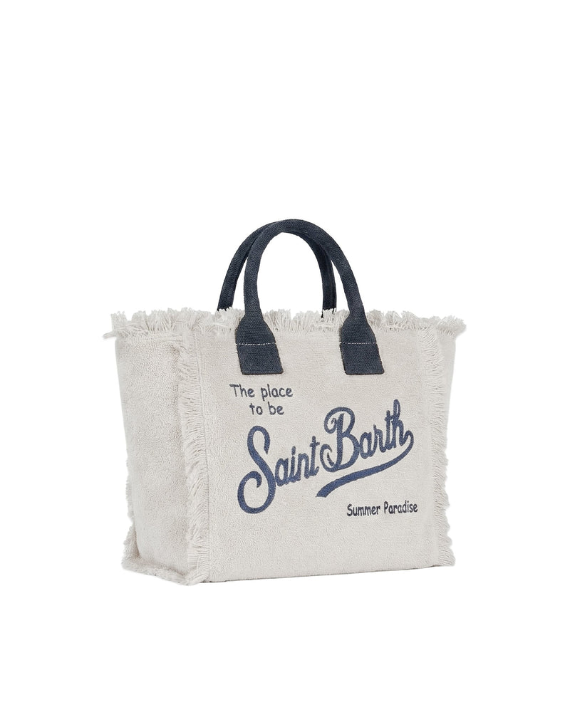 Mc2 Saint Barth Shoulder Bag — White Cotton