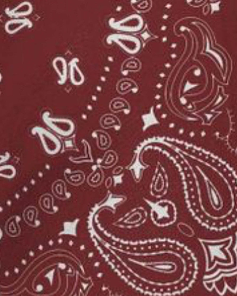 Mc2 Saint Barth Bandana-Patterned Jacquard Cotton Scarf — Red Scarfs