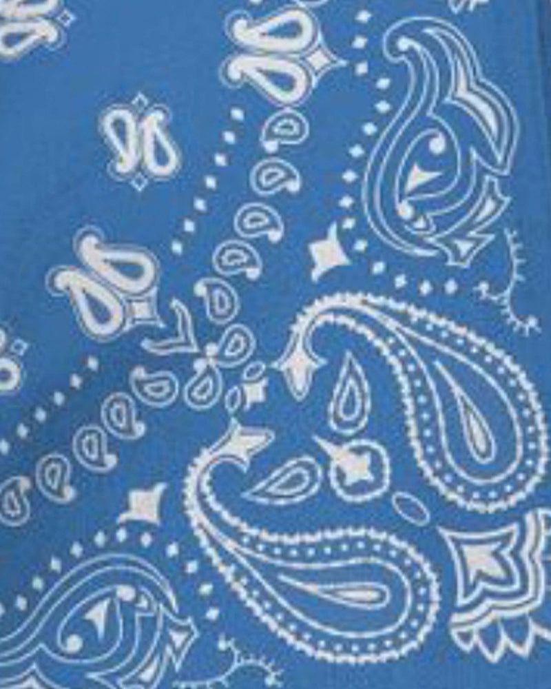 Mc2 Saint Barth Bandana Jacquard Cotton Scarf — Blue Scarfs