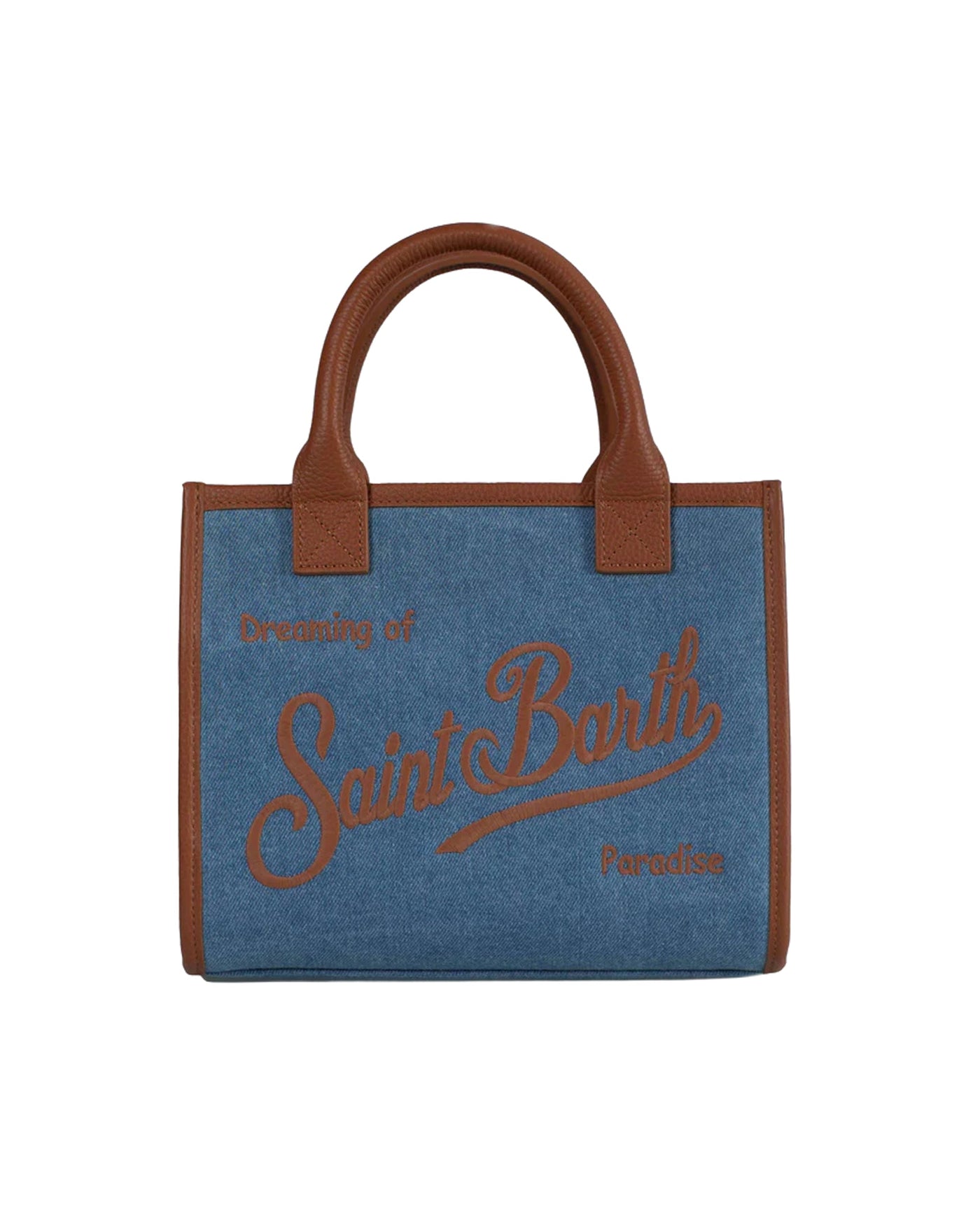 Mc2 Saint Barth Shoulder Bag — Blue Cow Leather