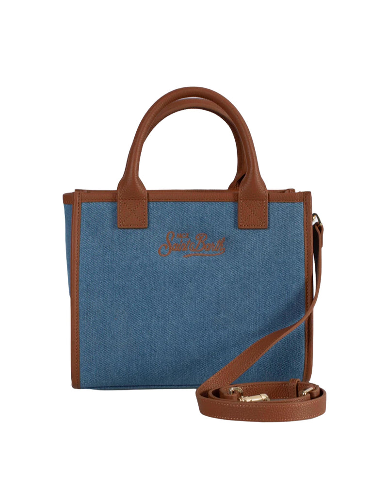 Mc2 Saint Barth Shoulder Bag — Blue Cow Leather