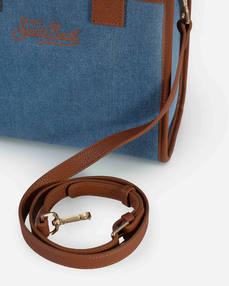 Mc2 Saint Barth Shoulder Bag — Blue Cow Leather