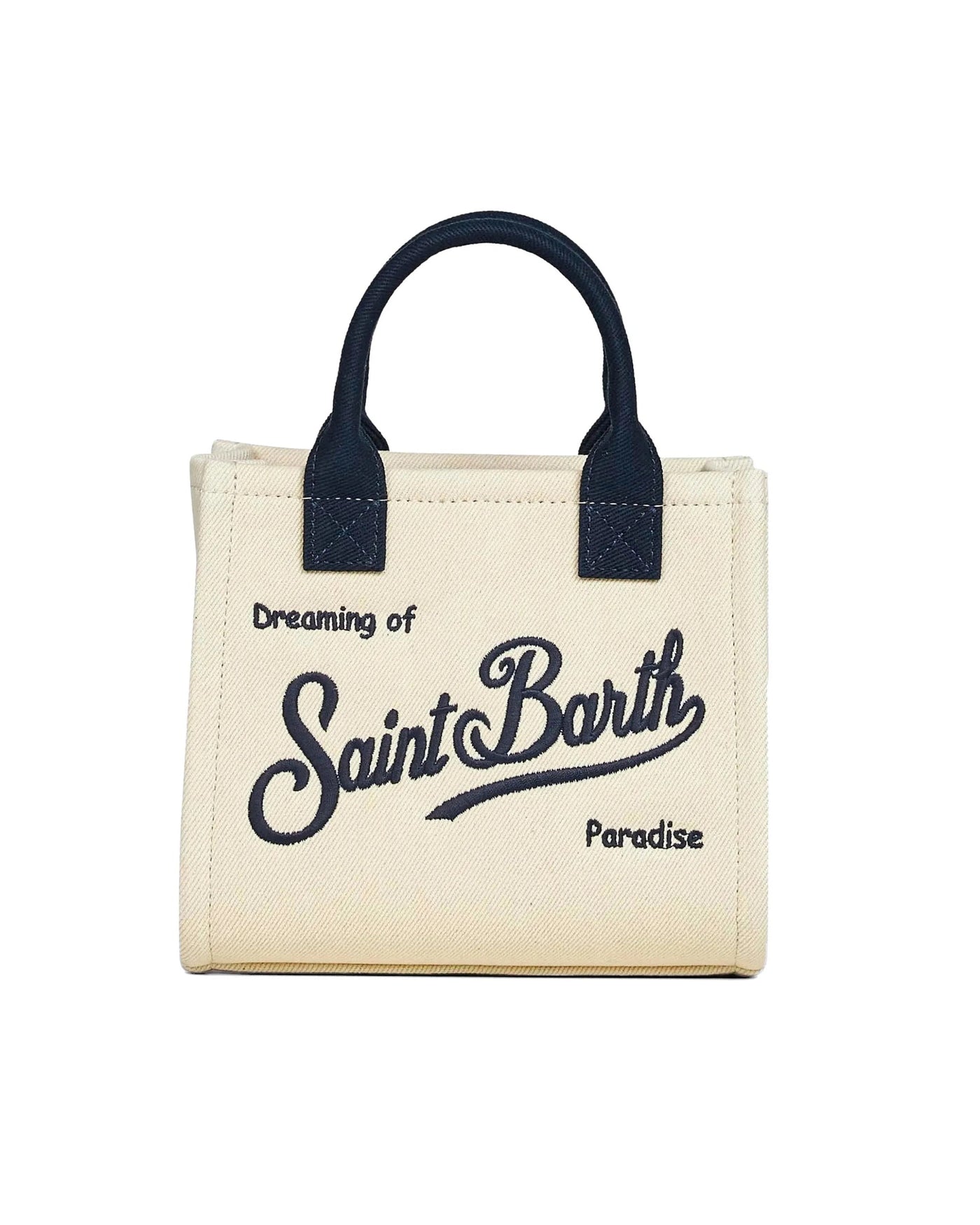 Mc2 Saint Barth Vanity Midi Shoulder Bag — White Cow Leather