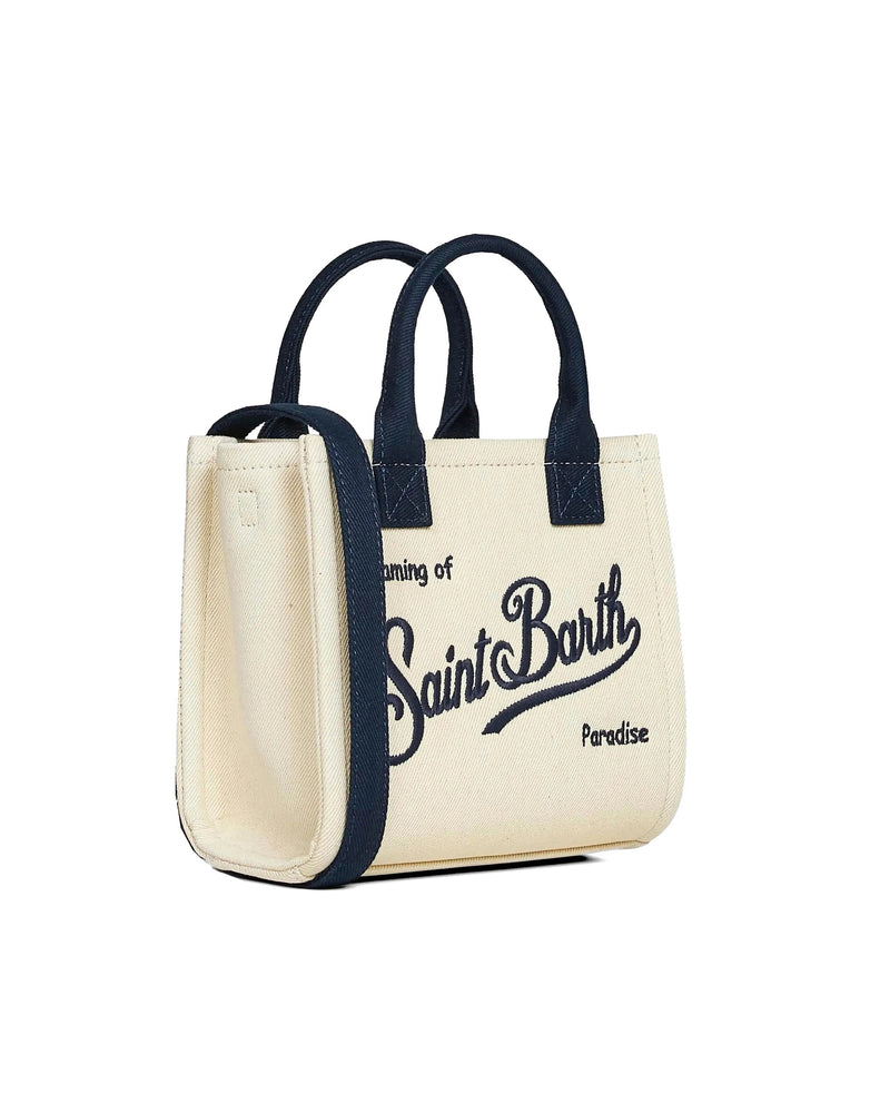 Mc2 Saint Barth Vanity Midi Shoulder Bag — White Cow Leather