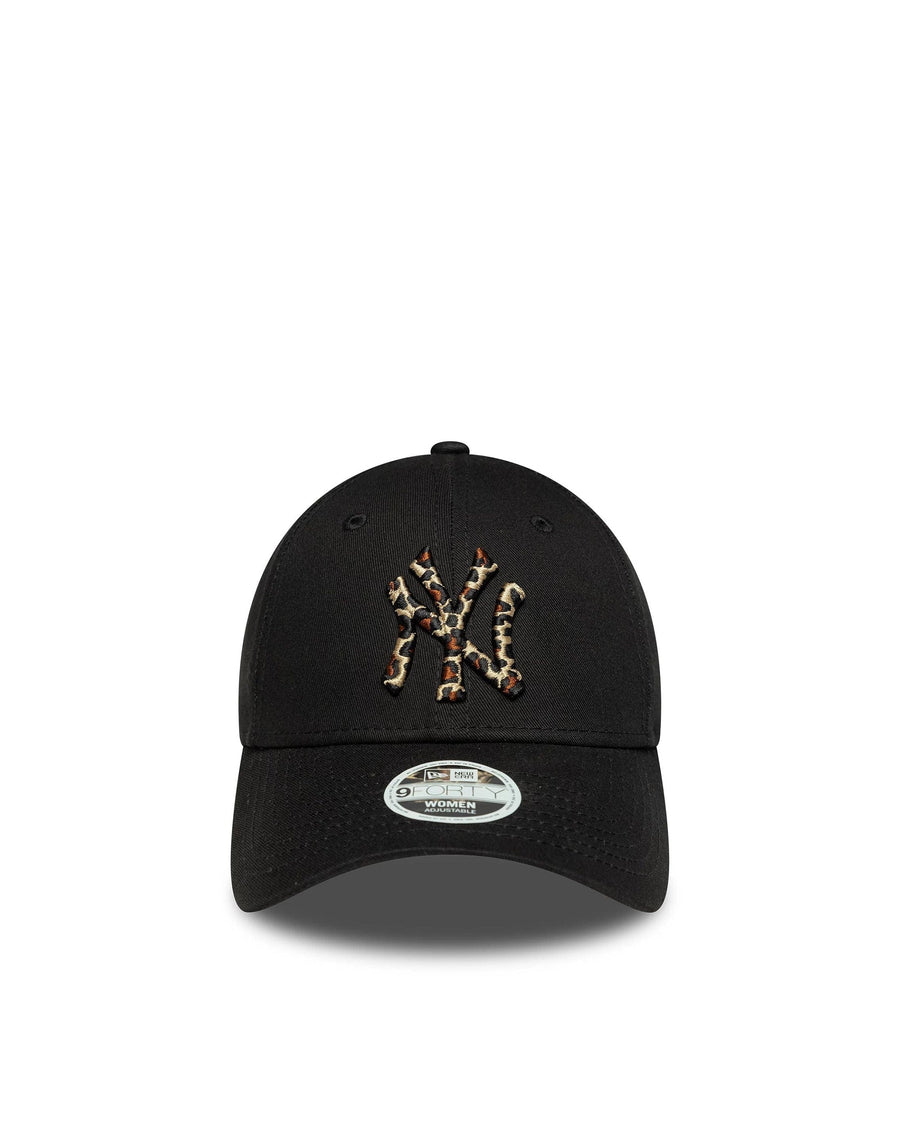 New Era Cap 60691330 Leopard Infill Embroidery Baseball — Black Cotton Caps