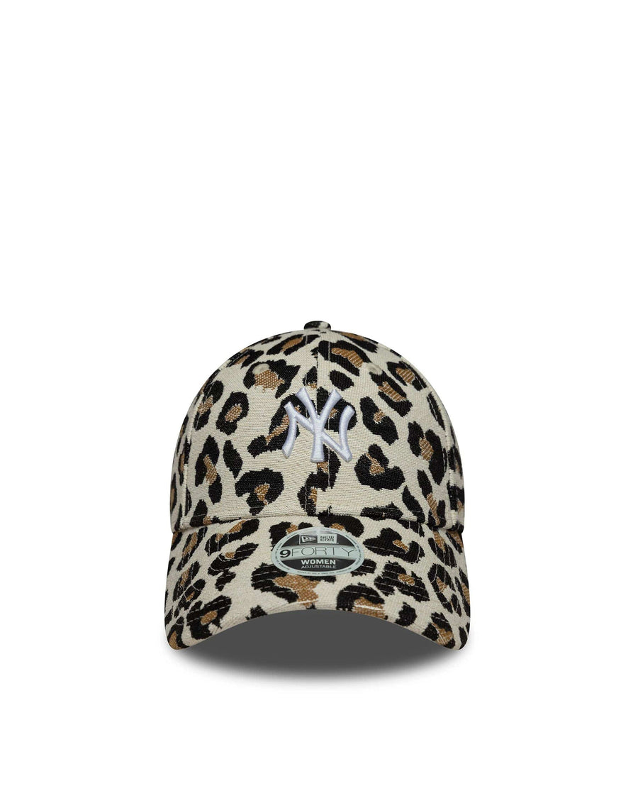 New Era Cap 60771750 Leopard Print Baseball — Beige Polyester Caps