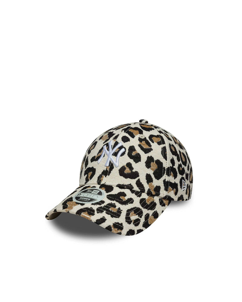New Era Cap 60771750 Leopard Print Baseball — Beige Polyester Caps