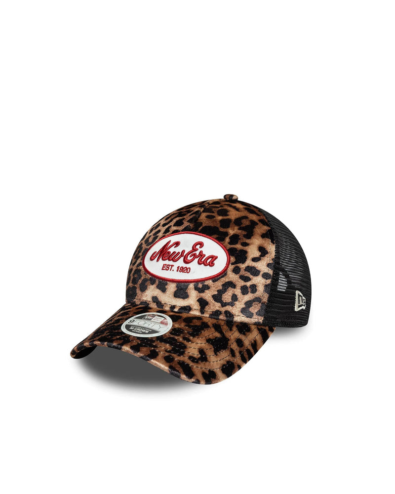 New Era Cap 60771767 Leopard-Print Trucker Baseball — Brown Crown Caps