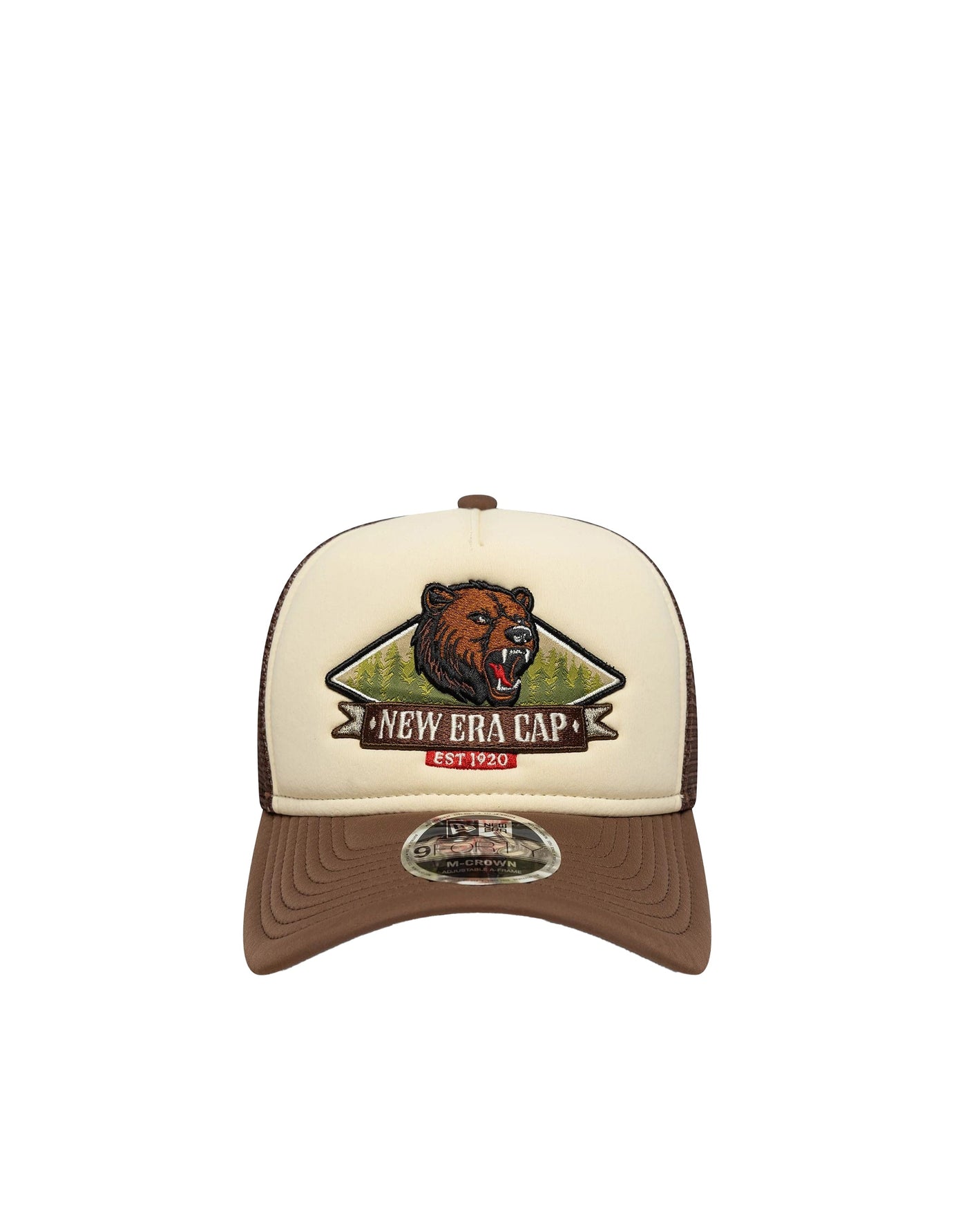 New Era Cap 60771806 Trucker A-Frame Baseball — Beige Crown Fronts: Nylon Caps