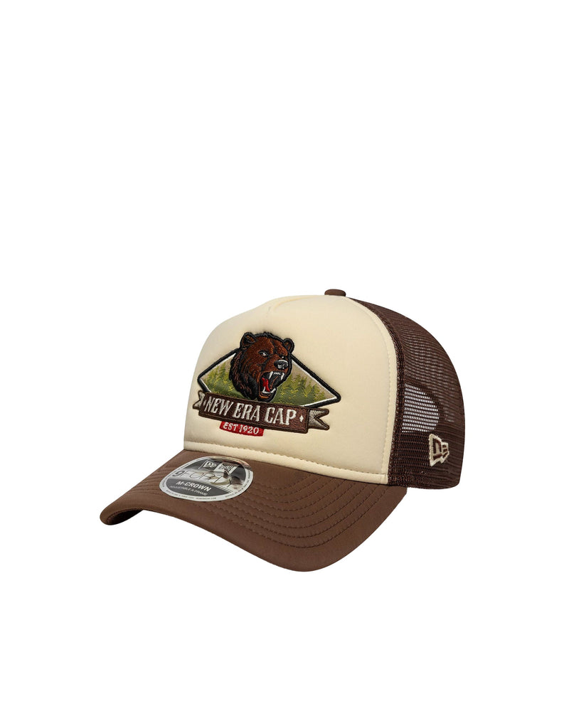 New Era Cap 60771806 Trucker A-Frame Baseball — Beige Crown Fronts: Nylon Caps