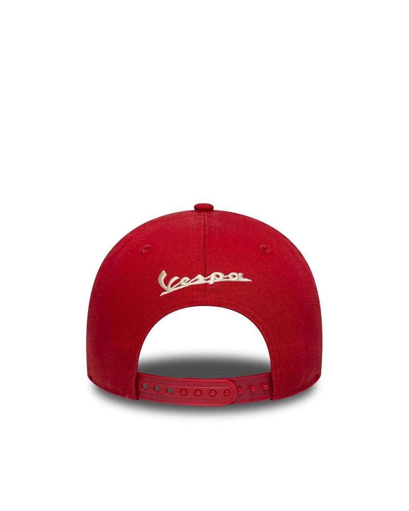 New Era Cap 60772142 Embroidered Vespa Logo Baseball — Red Crown Caps