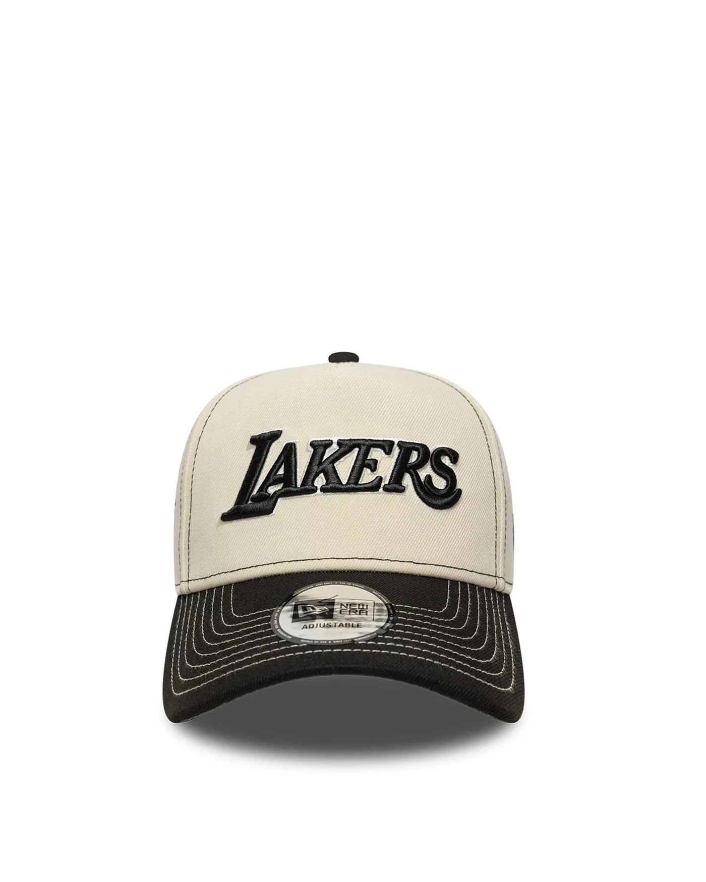 New Era Cap 60856278 La Lakers Embroidered Baseball — Cream Polyester Caps
