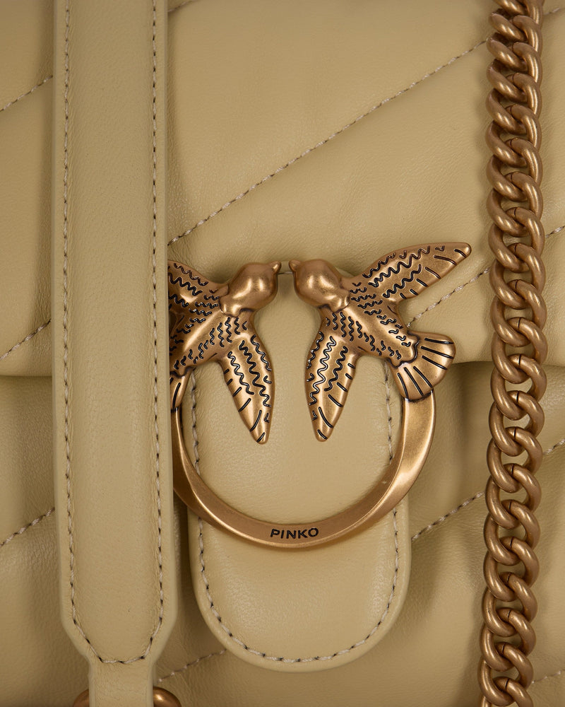 Pinko Love Puff Shoulder Bag — Beige
