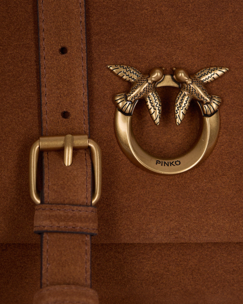 Pinko Click Shoulder Bag — Brown