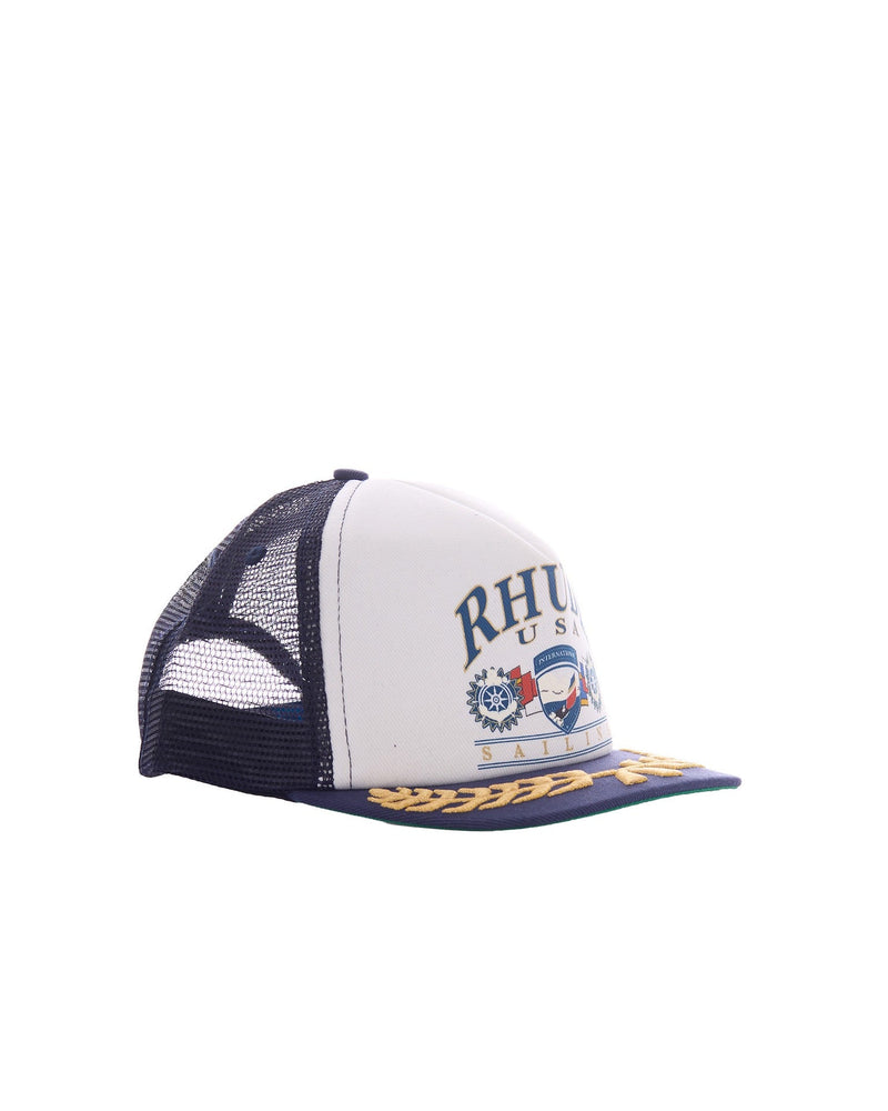 Rhude Rhps26ha01120 Baseball Cap — Navy Cotton; Contrast: Polyester Caps