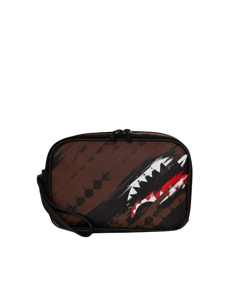 Sprayground Smeared Grunge Printed Clutch — Multicolor Polyvinyl Chloride