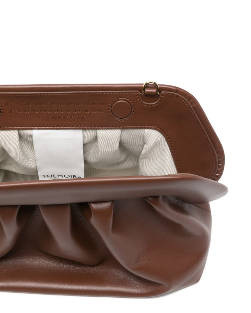Themoirè Bios Clutch — Brown Vegan Fabric