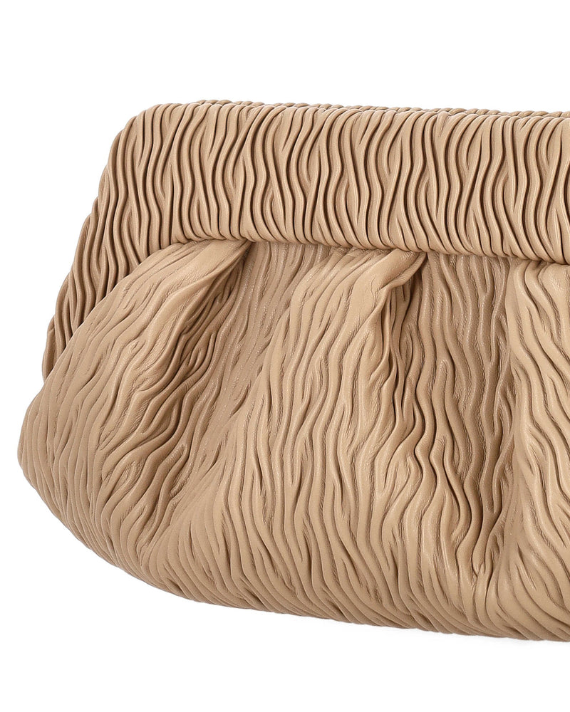 Themoirè Bios Baguette Clutch — Beige Cotton