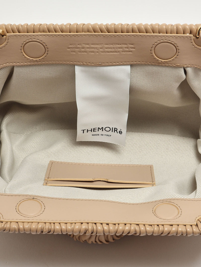 Themoirè Bios Baguette Clutch — Beige Cotton