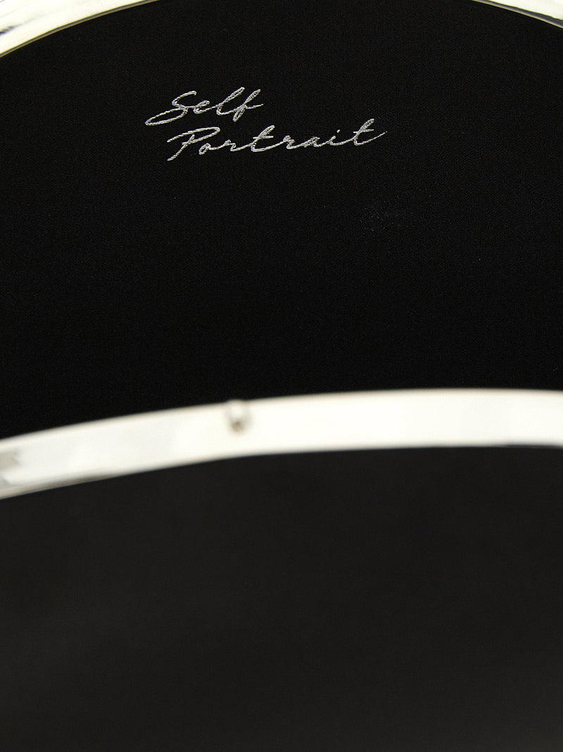 Self-Portrait Clutch — Black Satin
