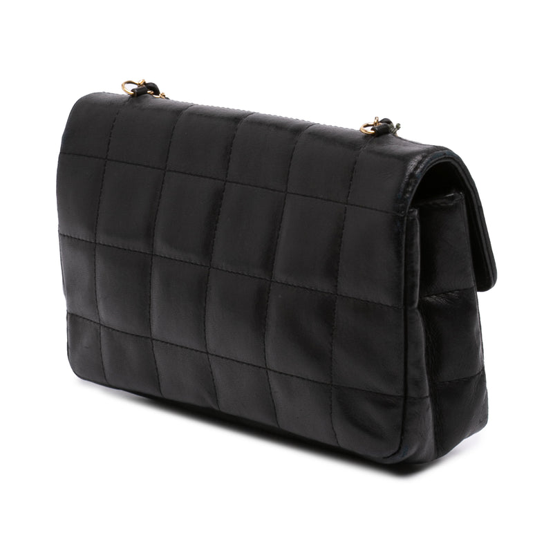 Mini Square Chocolate Bar Lambskin Single Flap - Image 2