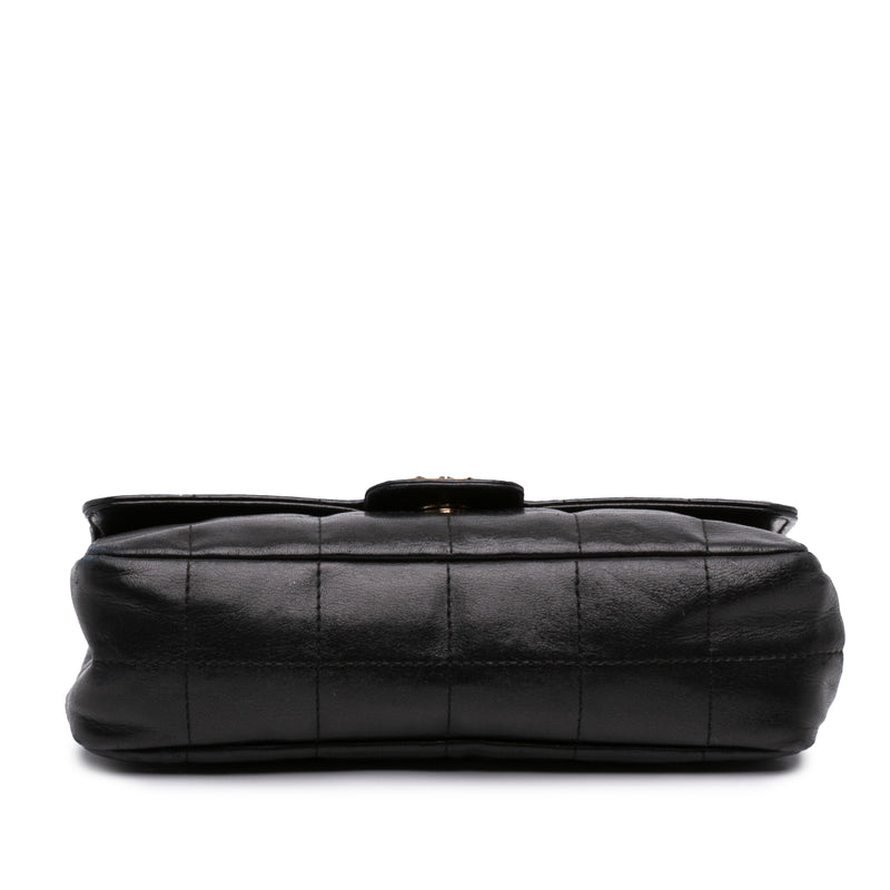 Mini Square Chocolate Bar Lambskin Single Flap - Image 3