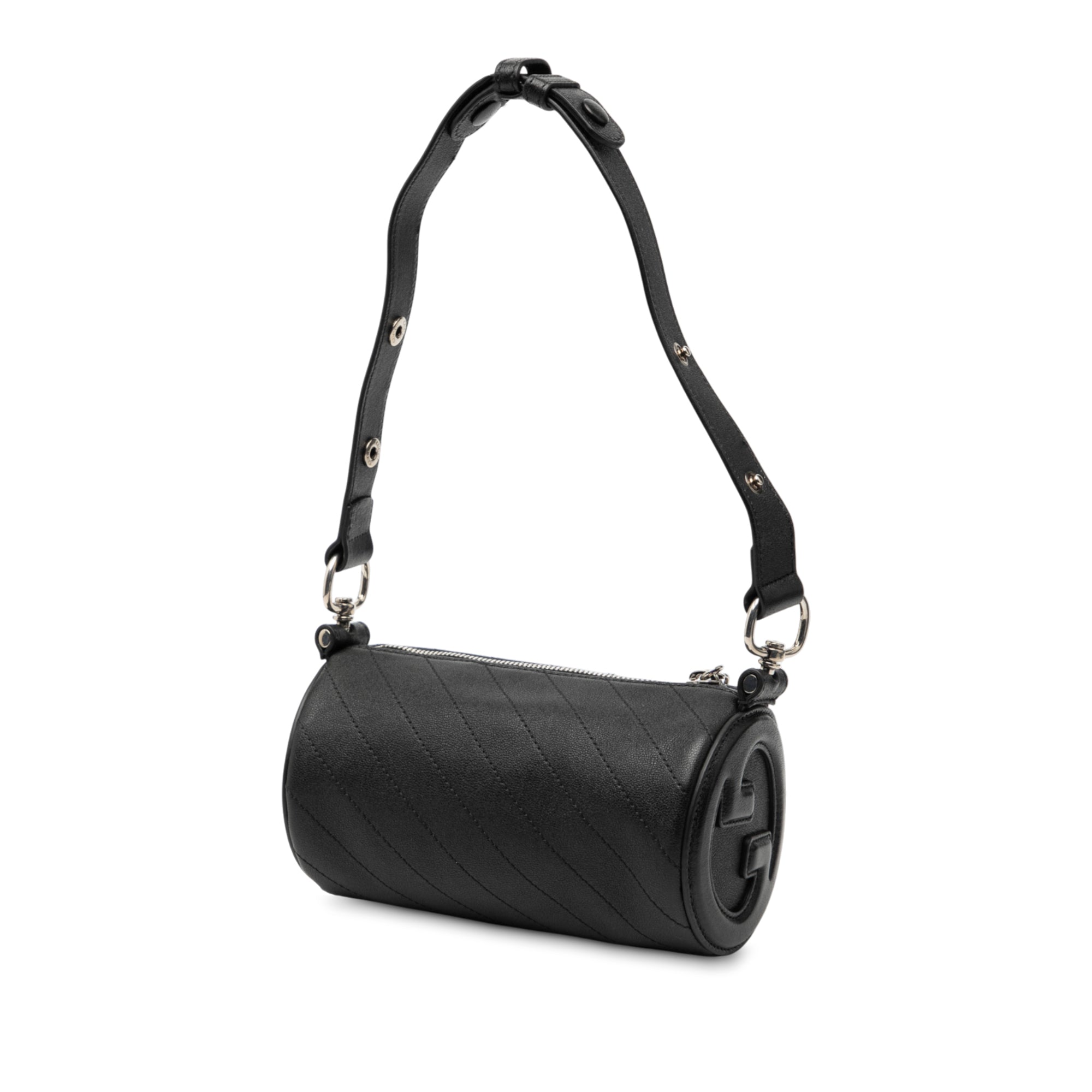 Mini Leather Blondie Barrel Shoulder Bag - Image 2