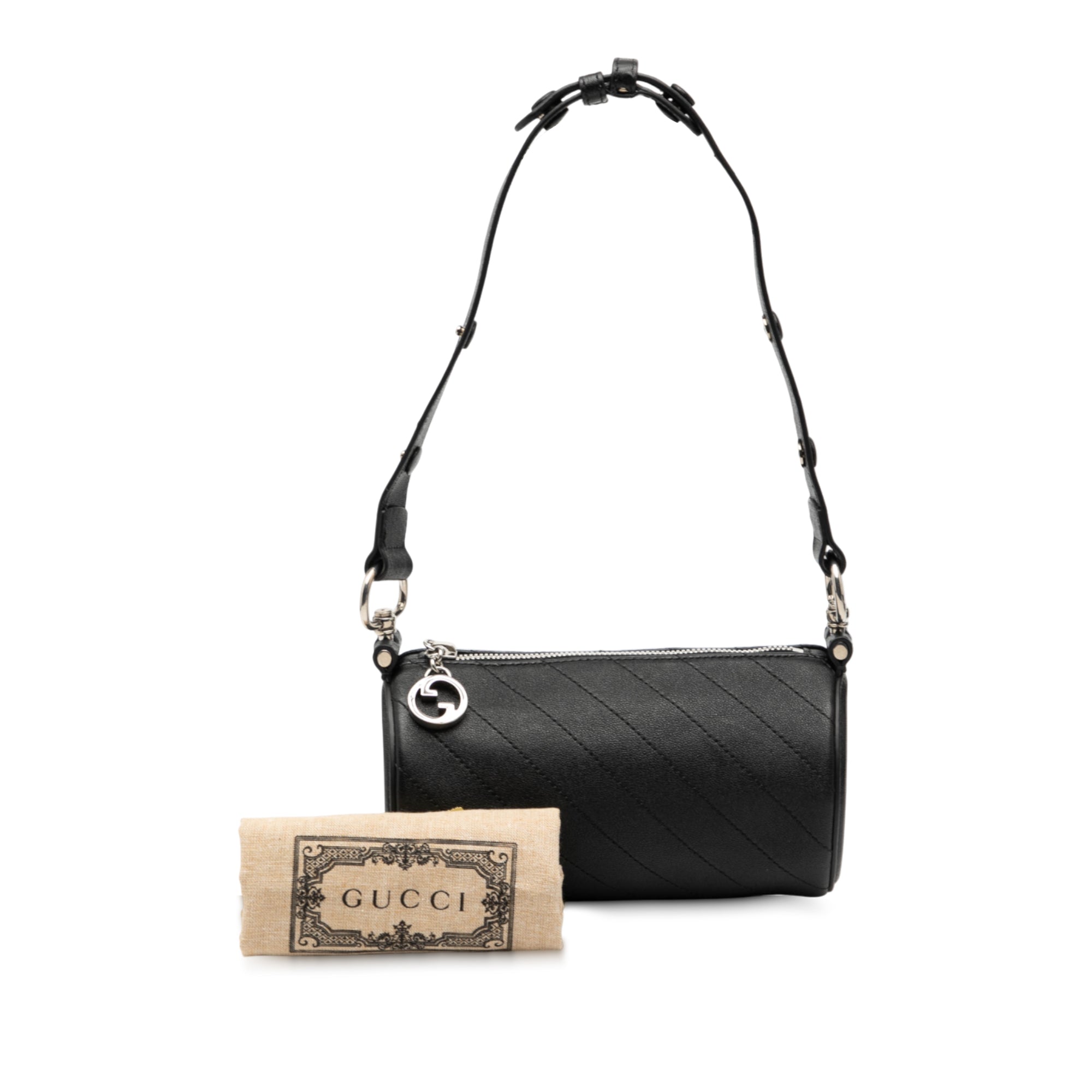 Mini Leather Blondie Barrel Shoulder Bag - Image 8