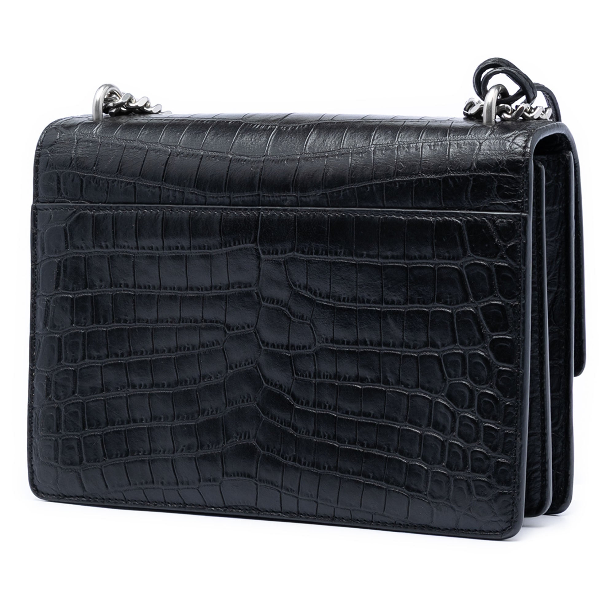 Medium Croc Embossed Leather Monogram Sunset Crossbody - Image 2
