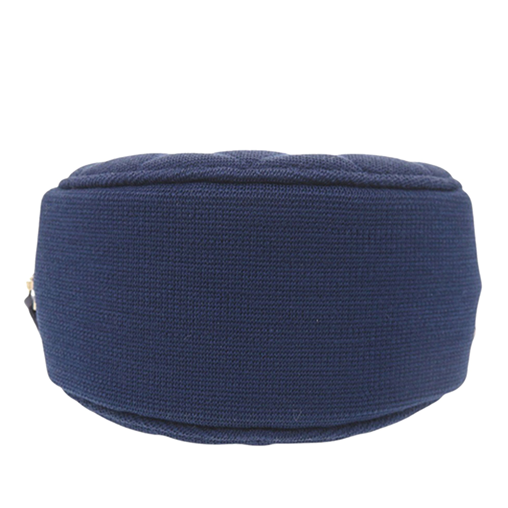 CC Quilted Jersey Round Clutch with Chain - Image 4