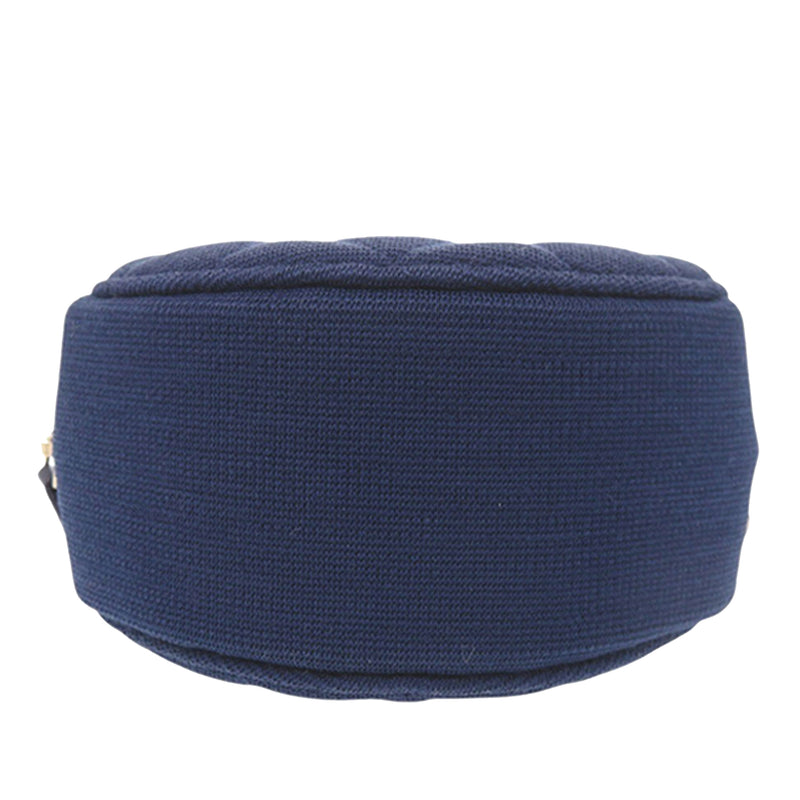 CC Quilted Jersey Round Clutch with Chain - Image 4