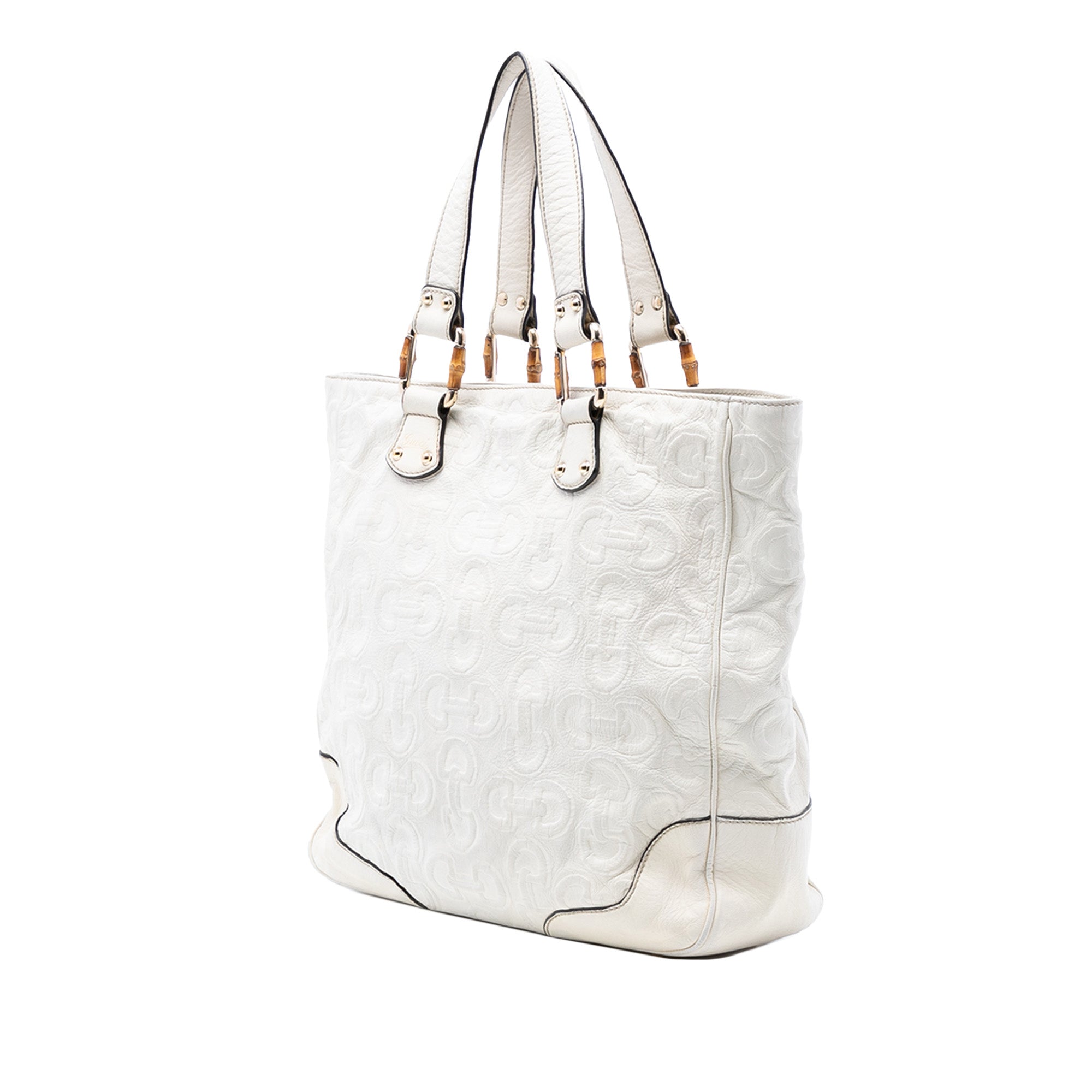 Leather Bamboo Horsebit Tote - Image 2