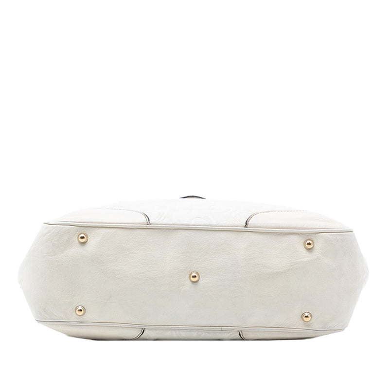 Leather Bamboo Horsebit Tote - Image 3