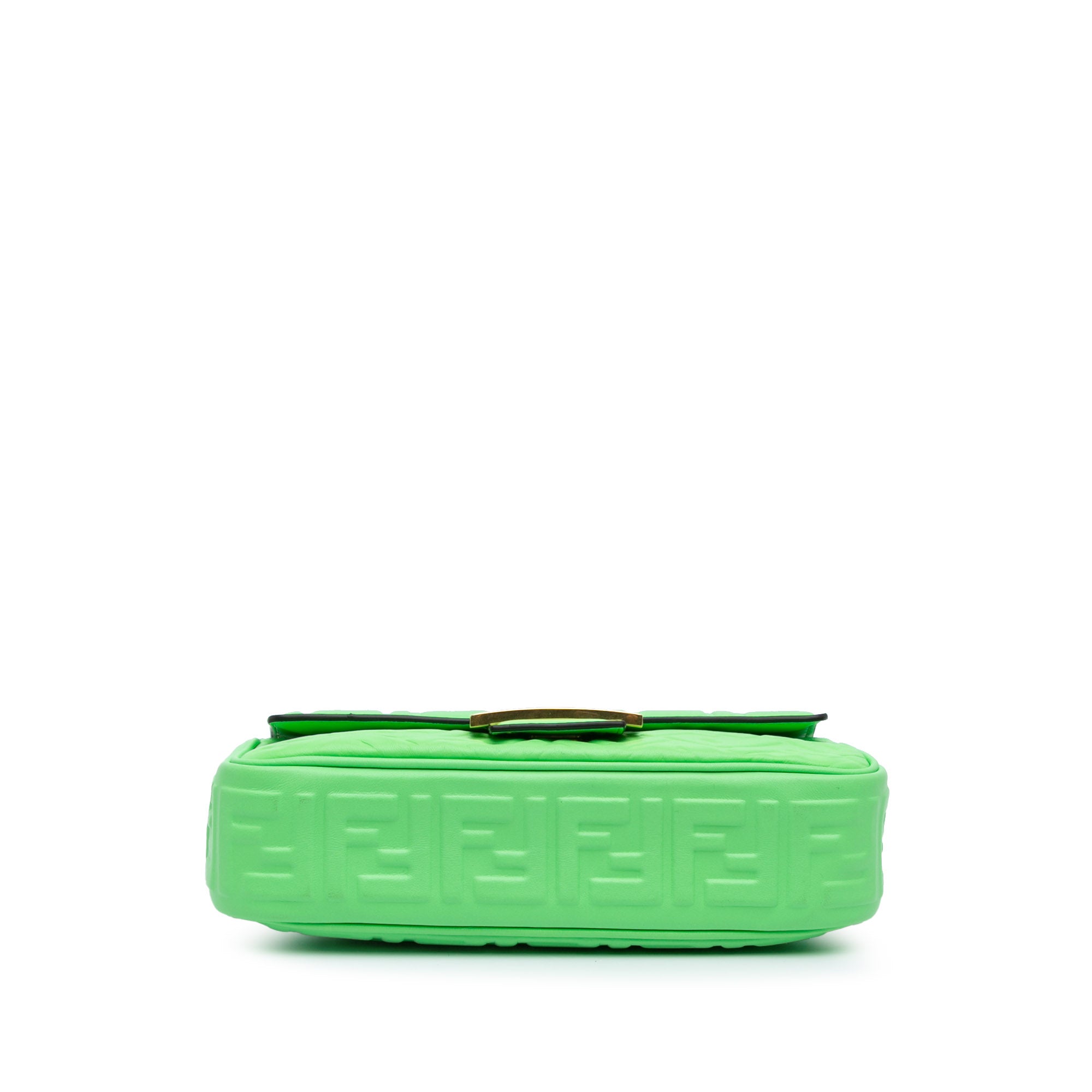 Zucca Embossed Leather Chain Midi Baguette - Image 3
