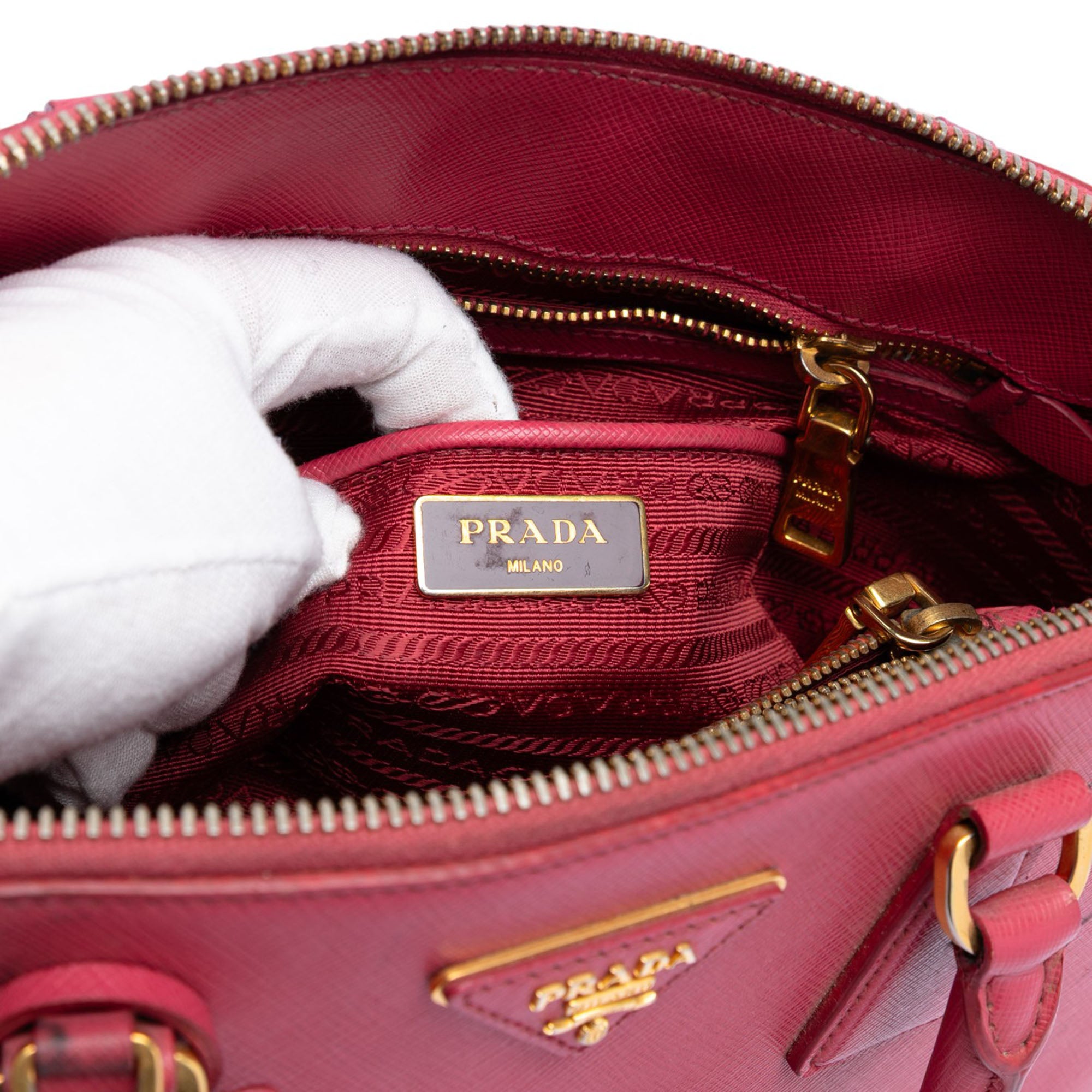 Medium Saffiano Lux Promenade Satchel - Image 5