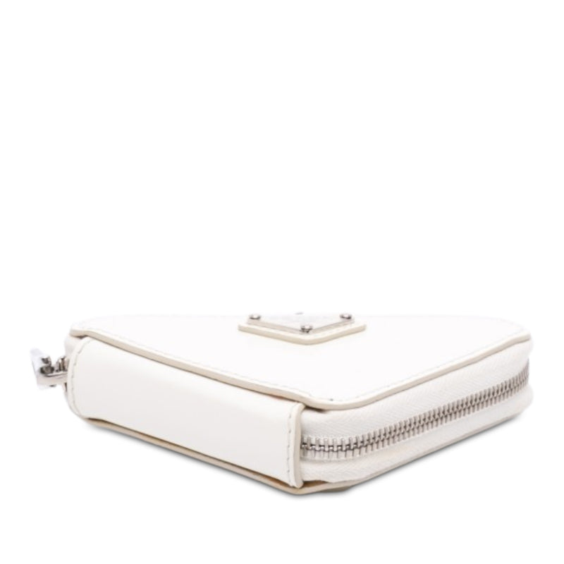 Mini Brushed Leather Triangle Chain Pouch - Image 3
