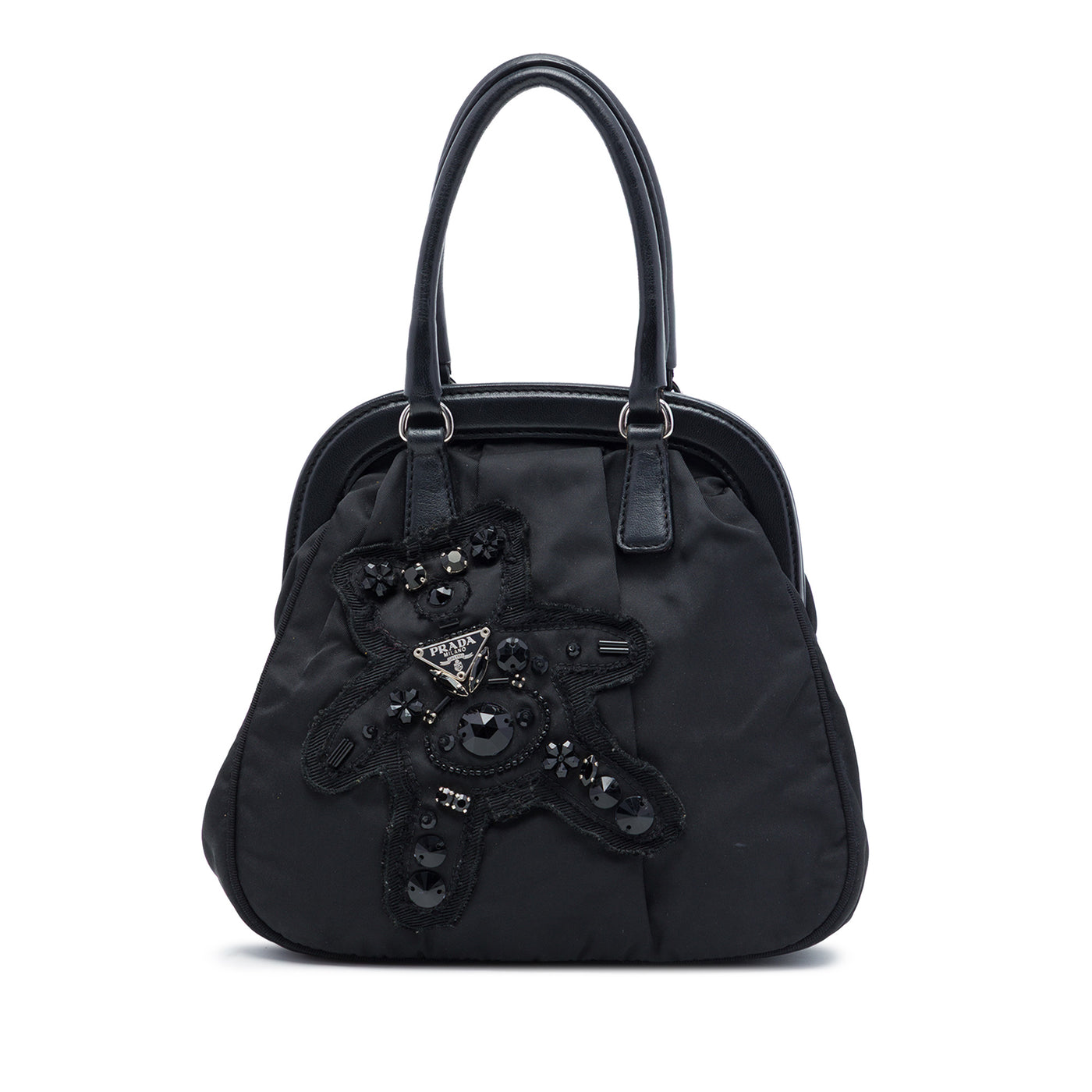 Beaded Tessuto Evening Bear Frame Handbag - Image 1