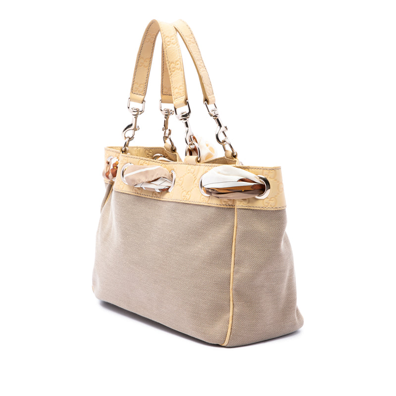 Medium Guccissima Trimmed Canvas Positano Tote - Image 2